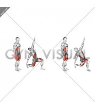 Reverse Lunge Arm Reach Twist (male)