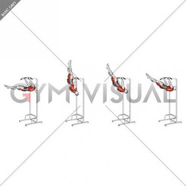 Negative Front Lever Raise (male)