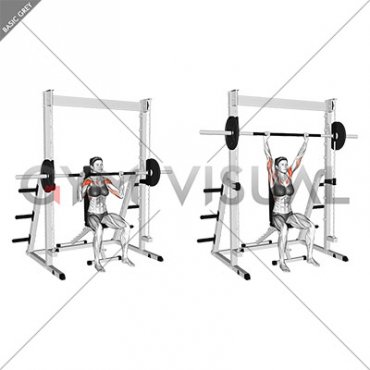 Smith Seated Shoulder Press (female)