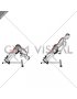 45 degree Hyperextension (arms in front of chest) (male)