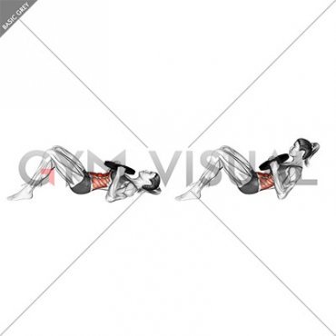 Weighted Plate Lying Crunch (female)