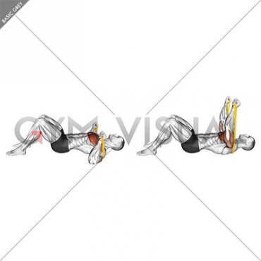 Resistance Band Lying Floor Chest Press (male)