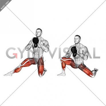 Kettlebell Half Kneeling Side Lunge (male)