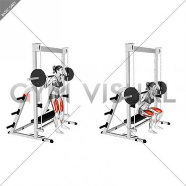 Smith Bench Squat (female)
