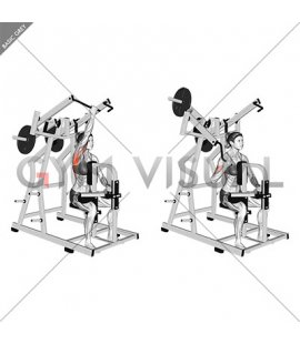 Lever Single Arm Reverse grip Lateral Pulldown (plate loaded) (female)