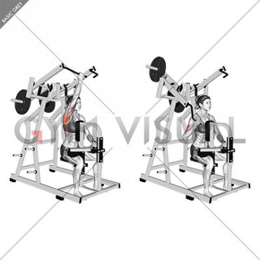 Lever Single Arm Reverse grip Lateral Pulldown (plate loaded) (female)