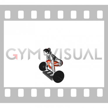 Barbell Deadlift from Deficit (female)