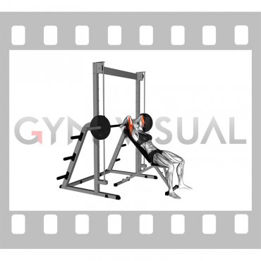 Smith Machine Incline Tricep Extension (female)