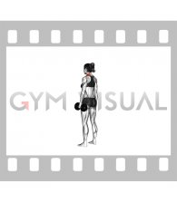 Dumbbell Single Arm Shrug (female)