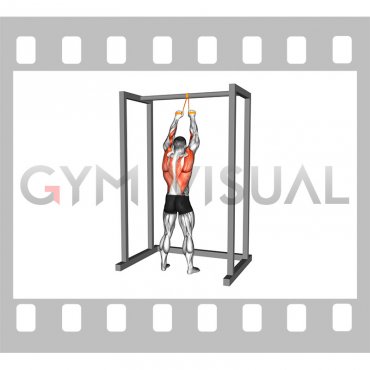 Resistance Band Standing Lat Pulldown (male)