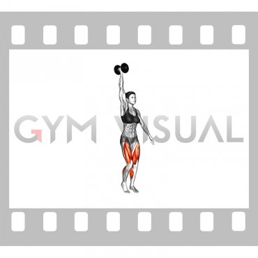 Dumbbell Single Arm Overhead Carry (female)