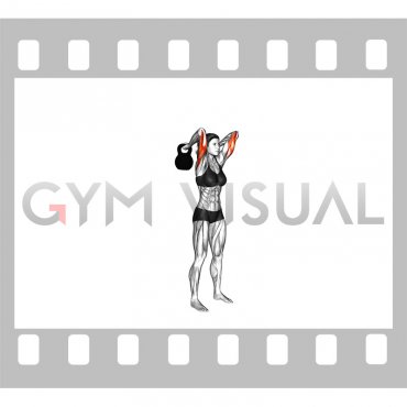 Kettlebell Overhead Triceps Extension (female)