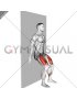 Standing Wall Slide Half Squat Hold (male)