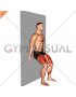 Standing Wall Slide Half Squat Hold (male)