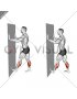 Calf Push Stretch With Hands Against Wall
