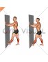 Calf Push Stretch With Hands Against Wall