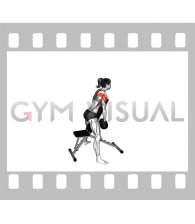 Dumbbell Standing Prone Y Raise (female)