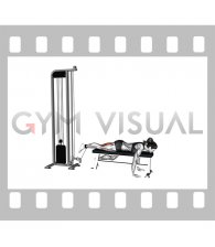 Cable Lying Bench Single Leg Curl (female)
