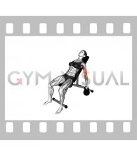 Kettlebell Incline Alternate Curl (female)
