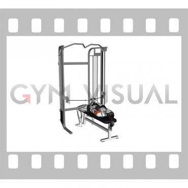 Cable Lying Bench Cross Lateral Raise (female)
