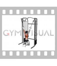 Cable Parallel Grip Lat Pulldown on Floor (female)