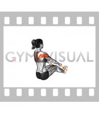 Resistance Band Seated Wide Row (female)