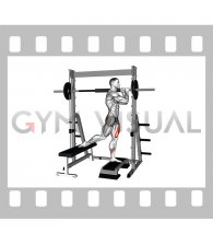 Smith Unilateral Bulgarian Split Squat from Deficit (male)
