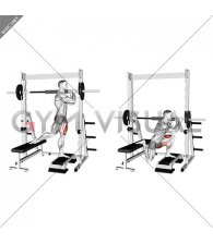Smith Unilateral Bulgarian Split Squat from Deficit (male)