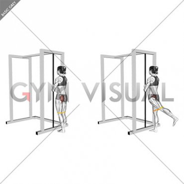 Resistance Band Standing Hip Extension (female)