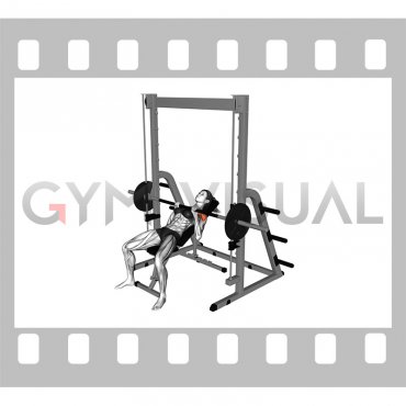 Smith Incline Close grip Bench Press (female)