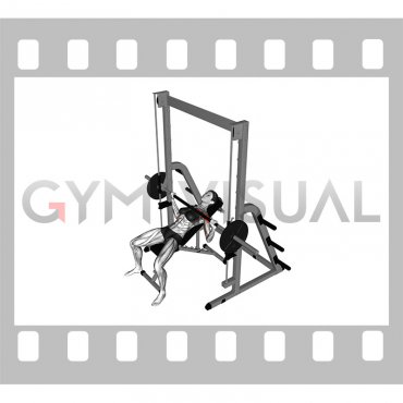 Smith Incline Wide Grip Bench Press (female)