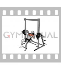 Smith Incline Wide Grip Bench Press (male)