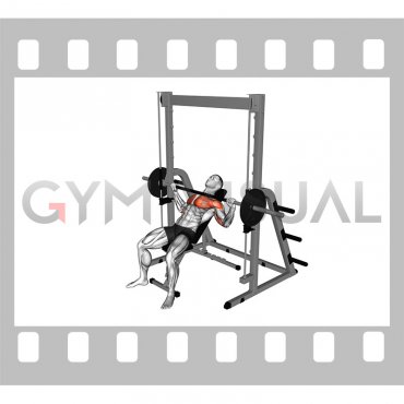 Smith Incline Wide Grip Bench Press (male)