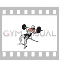 Barbell Incline Wide Grip Bench Press (male)