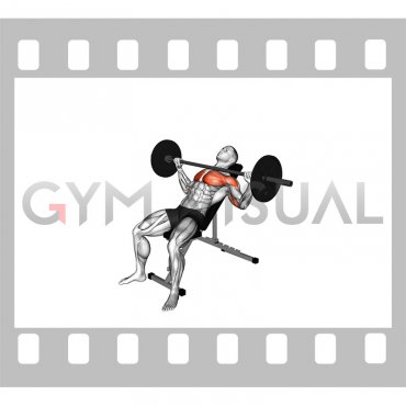 Barbell Incline Wide Grip Bench Press (male)