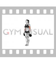 Kettlebell Standing Hammer Curl (female)