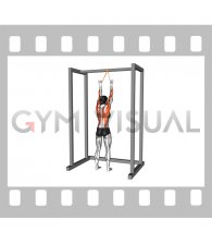 Resistance Band Standing Underhand Lat Pulldown (female)