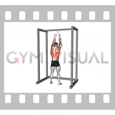 Resistance Band Standing Underhand Lat Pulldown (male)