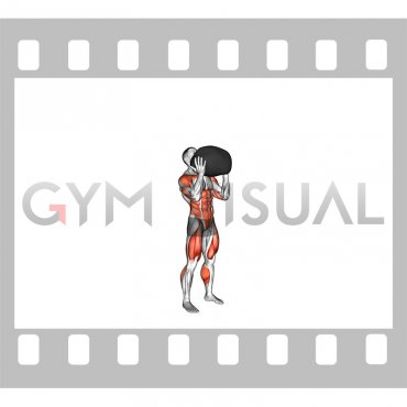 Weighted Stone Standing Power Overhead Press (male)