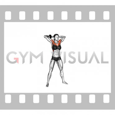 Dumbbell Standing Around Head Rotation (female)