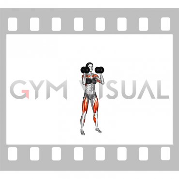 Dumbbell Split Jerk (female)