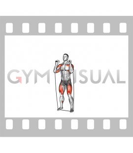 Band Squat to Overhead Press