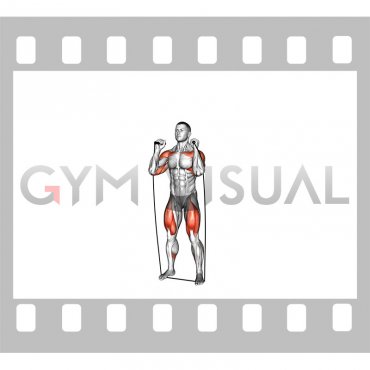 Band Squat to Overhead Press