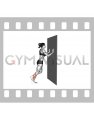 Incline Single Leg Calf Raise with Wall Support (female)
