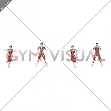 Criss Cross Stepback Hops (female)