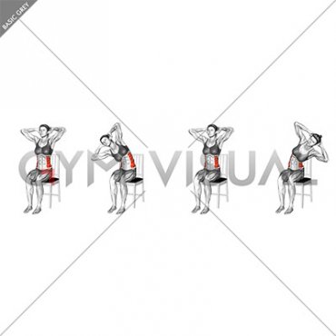 Sitting Side Bend on a Chair (female)