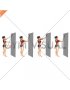 Standing Alternating Shoulder Flexion with Rope (female)