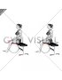 Sitting Isometric Hamstring Curl Hold with Exercise Ball (female)