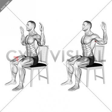 Seated Squeeze Shoulder Blades Chest Stretch on a Chair (male)