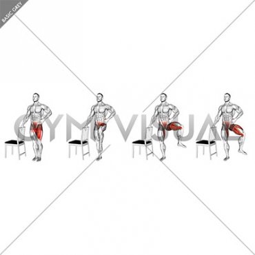 Standing Single Leg Hip Swirl with Chair Support
